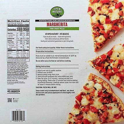 Open Nature Pizza Thin Crust Margherita Frozen - 15.3 Oz - Image 6
