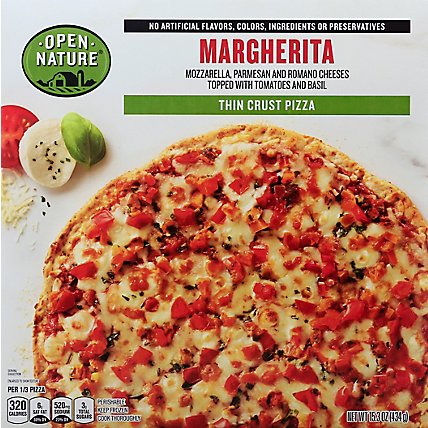 Open Nature Pizza Thin Crust Margherita Frozen - 15.3 Oz - Image 2