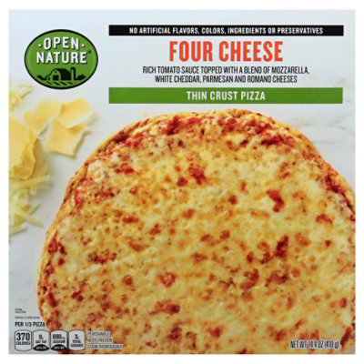 Open Nature Pizza Thin Crust Four Cheese Frozen - 14.4 Oz - Image 4