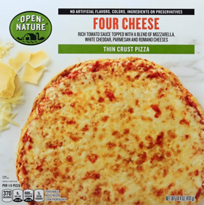 Open Nature Pizza Thin Crust Four Cheese Frozen - 14.4 Oz - Image 2