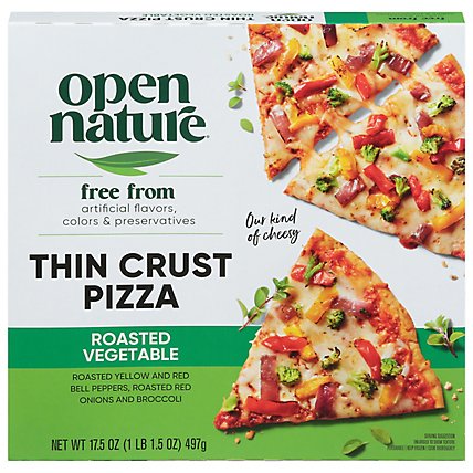 Open Nature Pizza Thin Crust Roasted Vegetable Frozen - 17.5 Oz - Image 2
