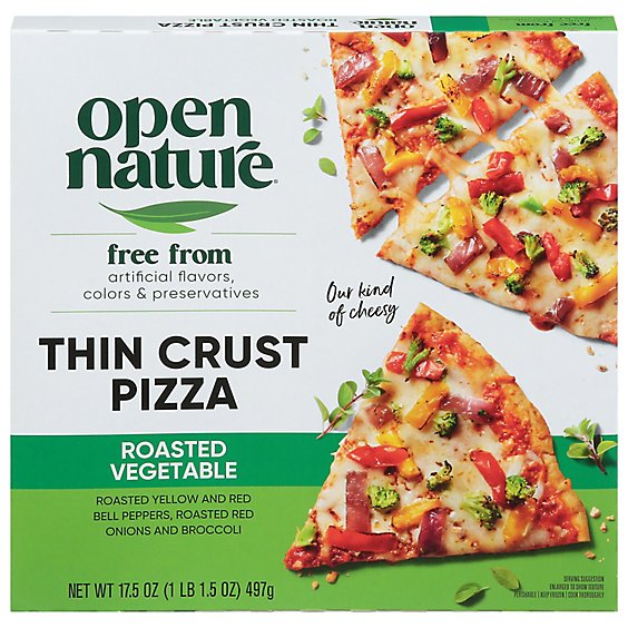 Open Nature Pizza Thin Crust Roasted Vegetable Frozen - 17.5 Oz