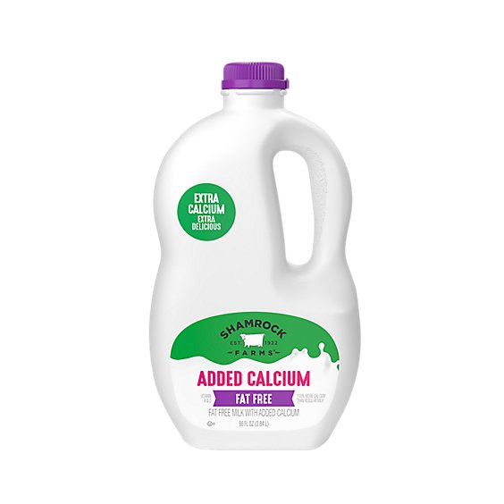 Shamrock Farms Milk Fat Free Added Calcium - 96 Fl. Oz.