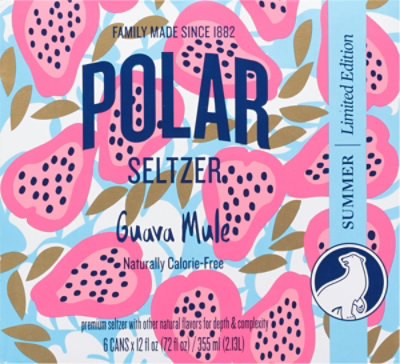 Polar Seltzer Guava Mule Sleek Cans - 6-12 Oz - Image 6