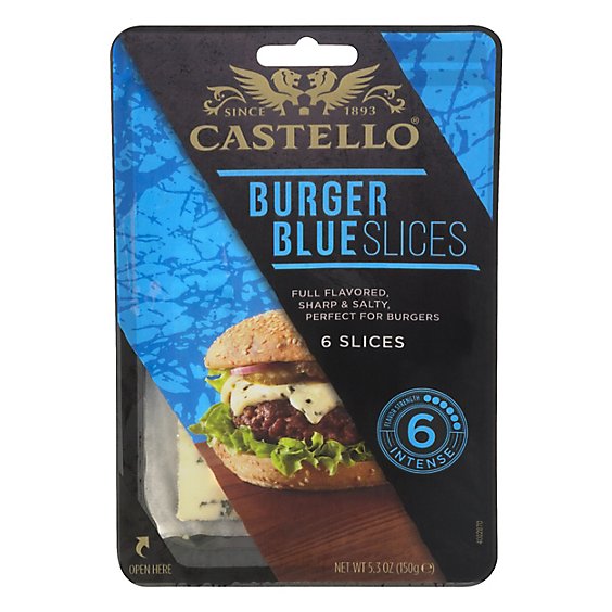Castello Burger Blue Cheese Slices 6 - 5.3 Oz