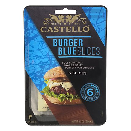 Castello Burger Blue Cheese Slices 6 - 5.3 Oz - Image 1