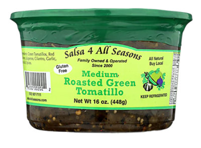 Salsa For All Seasons Medium Roasted Green Tomatillo - 12 Oz
