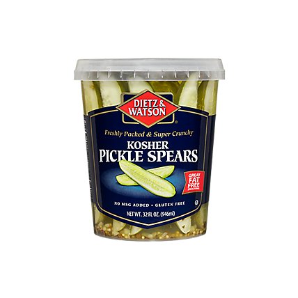 Dietz & Watson Kosher Pickle Spears - 32 Oz - Image 1