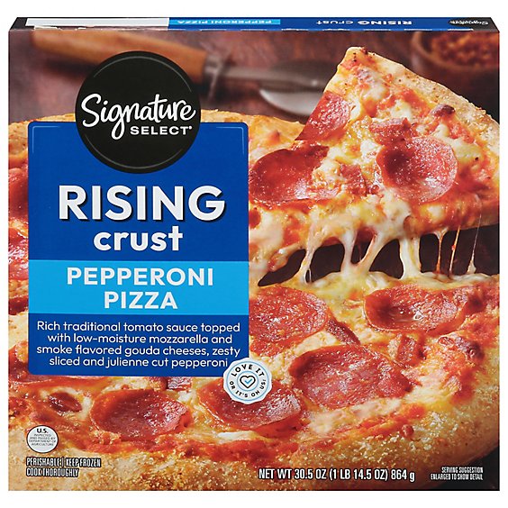 Signature SELECT Pizza Rising Crust Pepperoni Frozen - 30.5 Oz