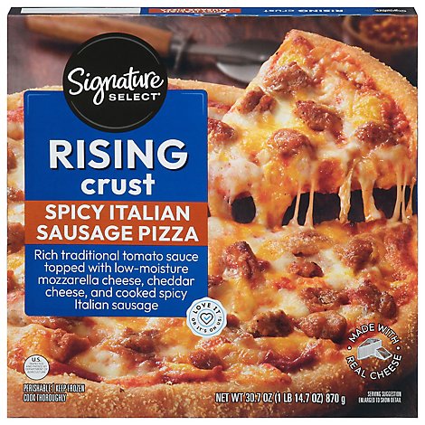 Signature SELECT Pizza Rising Crust Spicy Italian Sausage Frozen - 30.7 Oz