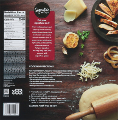 Signature SELECT Pizza Ultra Thin Crust Garlic Chicken Alfredo Frozen - 17.1 Oz - Image 6