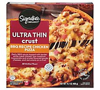 Signature SELECT Pizza Ultra Thin Crust Barbeque Recipe Chicken Frozen - 14.1 Oz