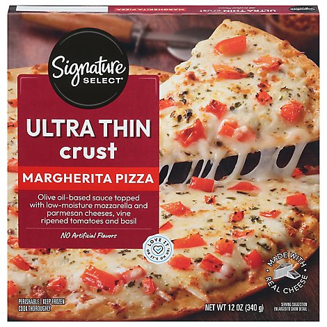 Signature SELECT Pizza Ultra Thin Crust Margherita Frozen - 12 Oz