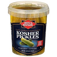 Dietz & Watson Deli Complemetns Kosher Pickles - 32 Oz - Image 1