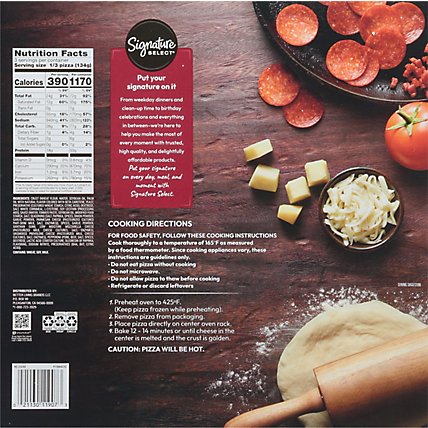 Signature SELECT Pizza Ultra Thin Crust Pepperoni Frozen - 14.2 Oz - Image 6