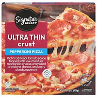 Signature SELECT Pizza Ultra Thin Crust Pepperoni Frozen - 14.2 Oz - Image 2