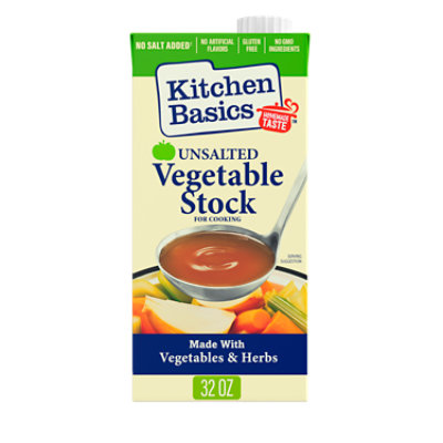 Kitchen Basics Unsalted Vegetable Stock Carton - 32 Oz - Image 1