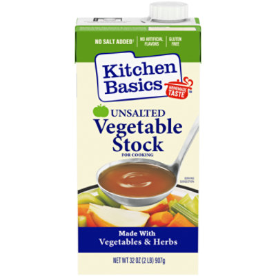 Kitchen Basics Unsalted Vegetable Stock Carton - 32 Oz - Image 1