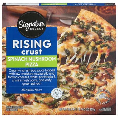 Signature SELECT Pizza Rising Crust Spinach & Mushroom Frozen - 30.3 Oz - Image 3