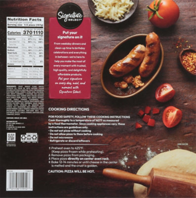 Signature SELECT Pizza Ultra Thin Crust Spicy Italian Sausage Frozen - 16.6 Oz - Image 6