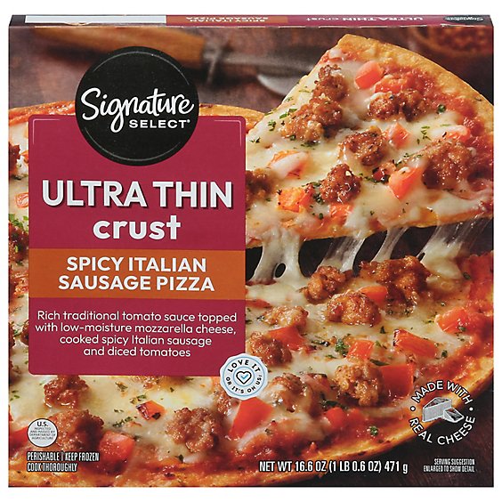 Signature SELECT Spicy Italian Sausage Ultra Thin Crust Frozen Pizza - 16.6 Oz