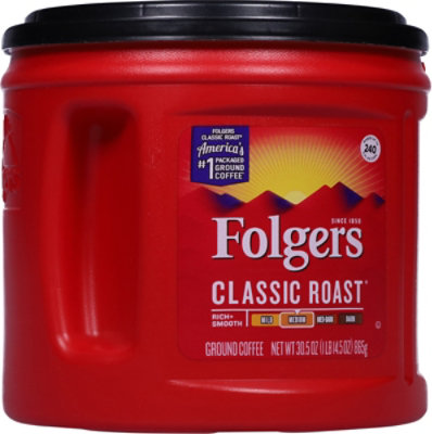 Folgers Coffee Ground Medium Roast Classic Roast - 30.5 Oz - Image 5