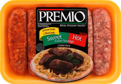 Premio Combo Pack Italian Hot And Sweet Pork Sausage - 16 Oz - Image 2