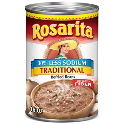 Rosarita Low Sodium Refried Beans - 16 Oz - Image 1