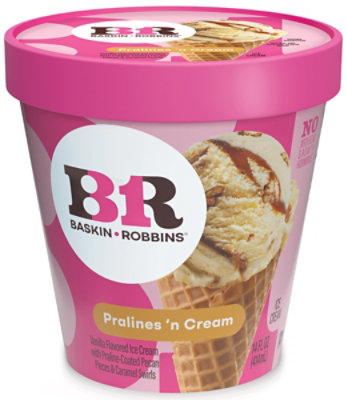 Baskin Robbins Ice Cream Pralines N Cream - 14 Fl. Oz. - Image 2