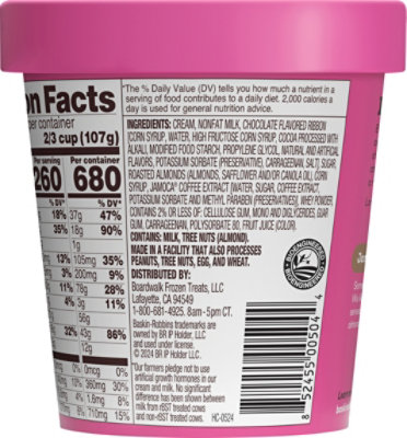 Baskin Robbins Ice Cream Jamoca Almond Fudge - 14 Fl. Oz. - Image 5