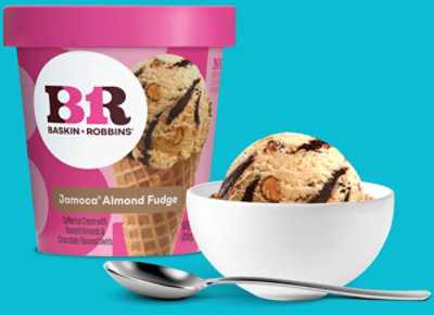 Baskin Robbins Ice Cream Jamoca Almond Fudge - 14 Fl. Oz. - Image 5