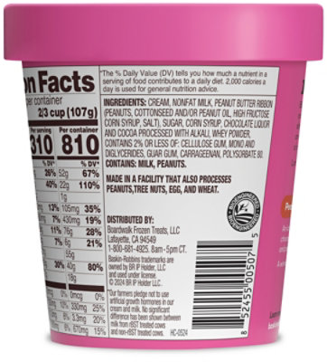 Baskin Robbins Ice Cream Peanut Butter N Chocolate - 14 Fl. Oz. - Image 5