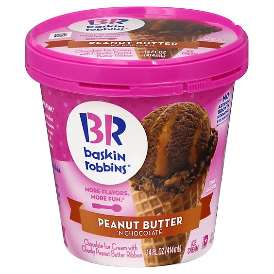 Baskin Robbins Ice Cream Peanut Butter N Chocolate - 14 Fl. Oz.
