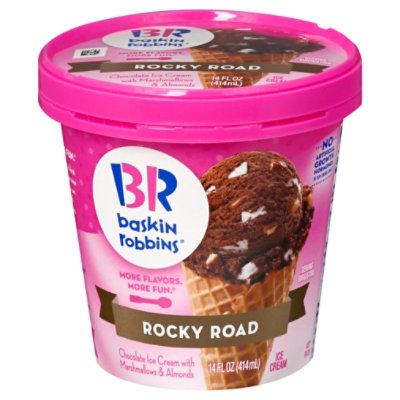 Baskin Robbins Ice Cream Rocky Road 14 Fl Oz Safeway