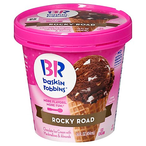 Baskin Robbins Ice Cream Rocky Road - 14 Fl. Oz.