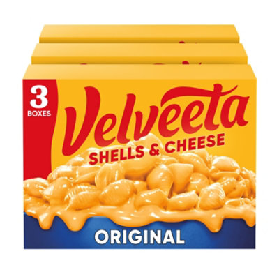 Velveeta Shells & Cheese Original Shell Pasta & Cheese Sauce Boxes - 3-12 Oz - Image 1