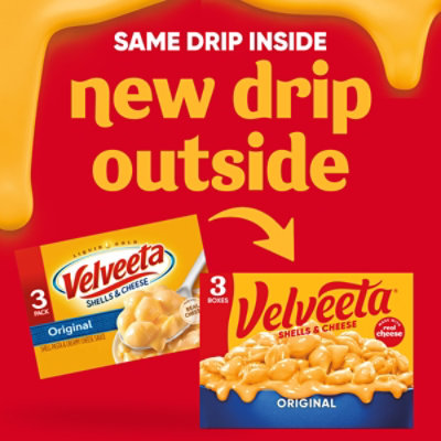 Velveeta Shells & Cheese Original Shell Pasta & Cheese Sauce Boxes - 3-12 Oz - Image 6