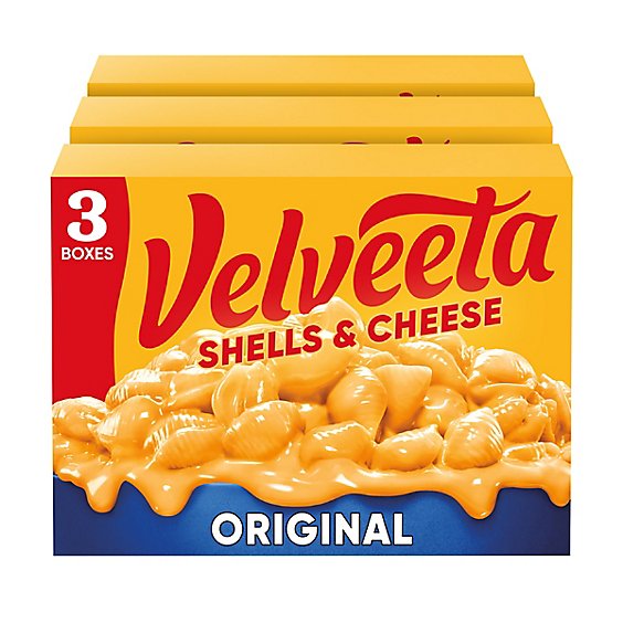 Velveeta Shells & Cheese Original Shell Pasta & Cheese Sauce Boxes - 3-12 Oz