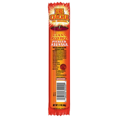 Fire Cracker Pickled Sausage Giant Red Hot - 1.7 Oz - Image 1