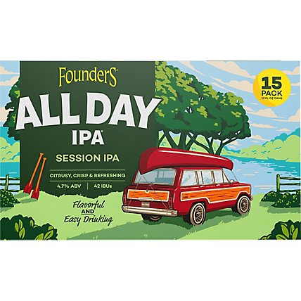 Founders Brewing Co. Year-Round Beer All Day IPA Can - 15-12 Fl. Oz. - Image 4