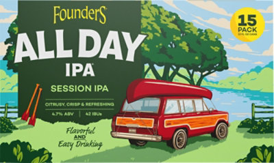 Founders Brewing Co. Year-Round Beer All Day IPA Can - 15-12 Fl. Oz. - Image 5