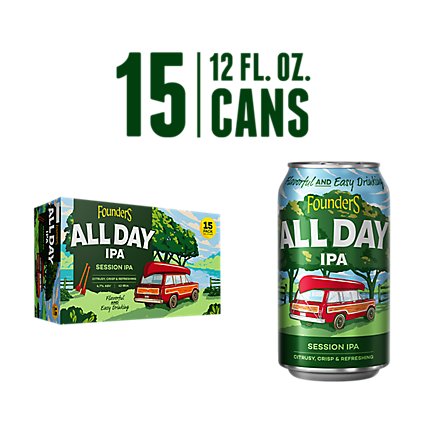 Founders Brewing Co. Year-Round Beer All Day IPA Can - 15-12 Fl. Oz. - Image 2