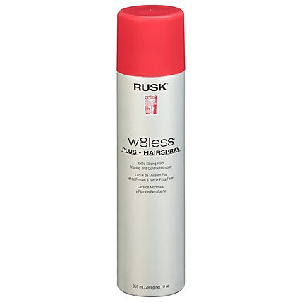 RUSK Designer Collection W8less Plus Hairspray Shaping and Control Extra Strong Hold - 10 Oz - Image 1