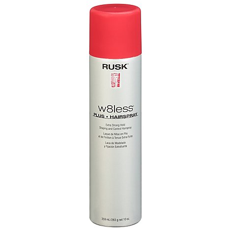 RUSK Designer Collection W8less Plus Hairspray Shaping and Control Extra Strong Hold - 10 Oz