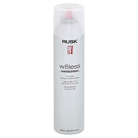 RUSK Designer Collection W8less Plus Hairspray Shaping and Control Strong Hold - 10 Oz