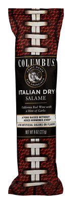 Columbus Salame Football Italian Dry - 8 Oz