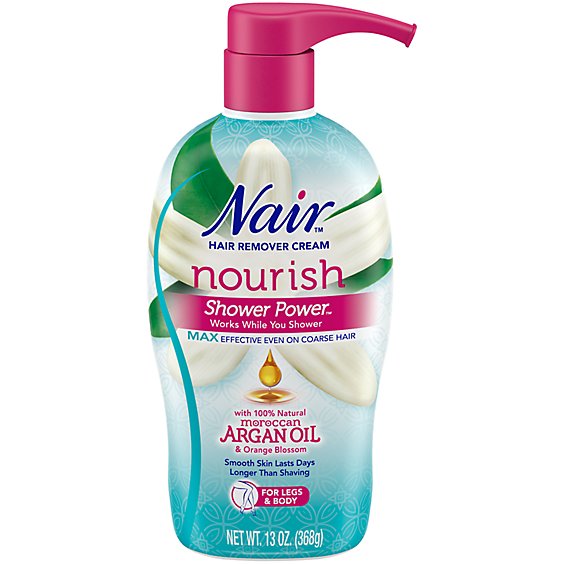 Nair Nourish Shower Power Moroccan Argan Oil Hair Remover Cream - 13 Oz -  Safeway