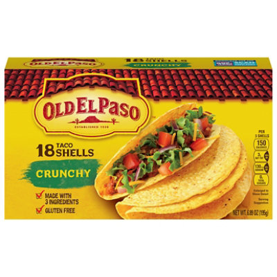 Old El Paso Taco Shells Crunchy Box 18 Count - 6.89 Oz - Image 3