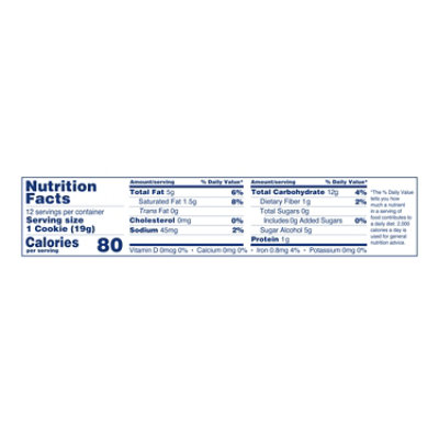 Voortman Bakery Cookies Sugar Free Fudge Brownie Chocolate Chip - 8 Oz - Image 2