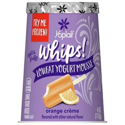 Yoplait Whips! Yogurt Mousse Low Fat Orange Creme Flavored - 4 Oz - Image 2